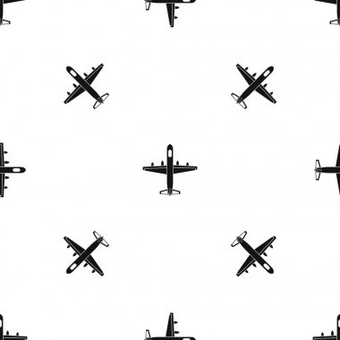 Askeri uçak model sorunsuz siyah