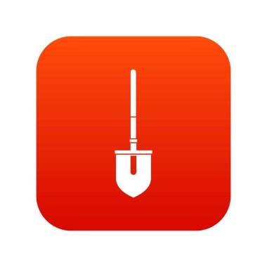 Kürek simgesi dijital kırmızı