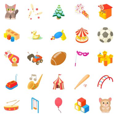 Icons set, karikatür tarzı gerçekleştirmek