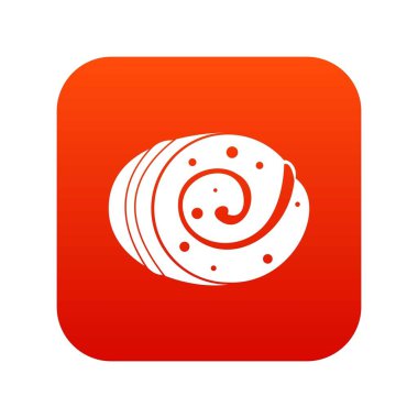 Meyve somun simgesi dijital kırmızı