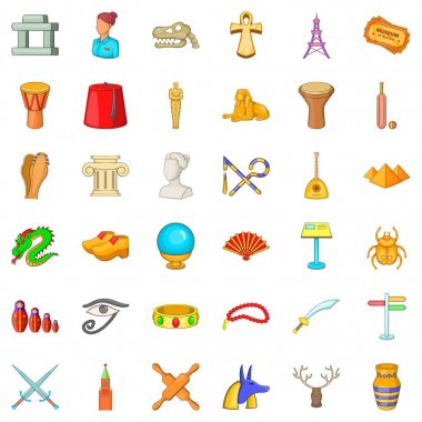 Heykel Icons set, karikatür tarzı