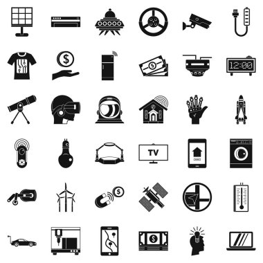 Merhaba tech, basit set simgeleri stili