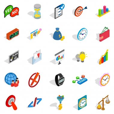 Icons set, izometrik stil değişimi