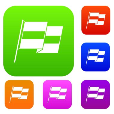 Mısır bayrak renk koleksiyonu ayarla