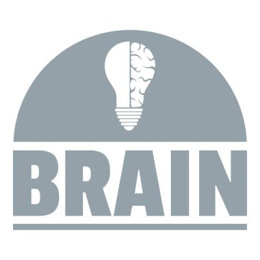 Beyin fikir logosu, basit gri tarzı