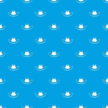 Kovboy şapkası desen kesintisiz mavi