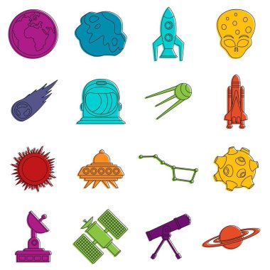 Alanı simgeler kümesi doodle