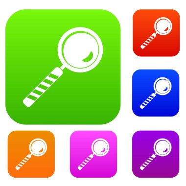 Büyüteç camı renk koleksiyonu ayarla