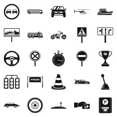 Trafik ışığı Icons set, basit tarzı