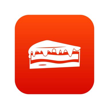 Pasta simgesi dijital kırmızı