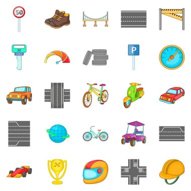 Büyük yolu Icons set, izometrik stili