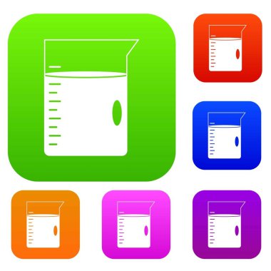 Ölçüm fincan renk koleksiyonu ayarla