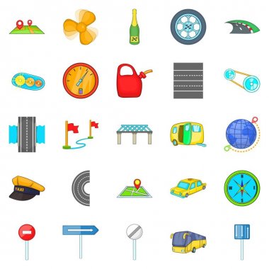 Autobahn Icons set, izometrik stili