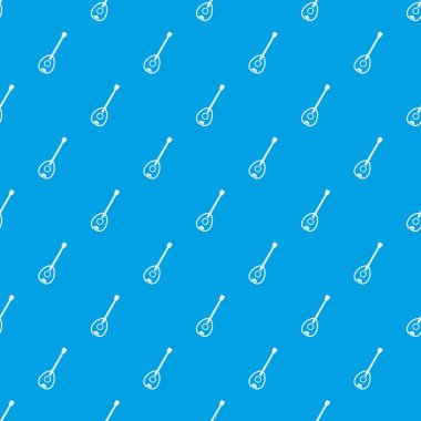 Saz Türk müziği enstrüman desen kesintisiz mavi