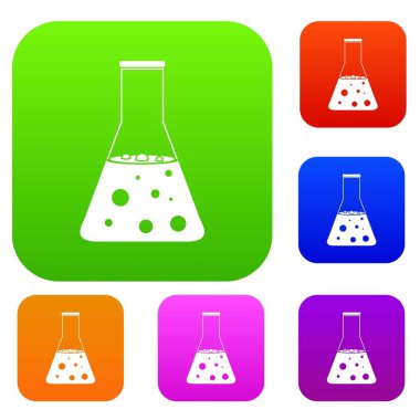 Kimyasal şişesi renk koleksiyonu ayarla