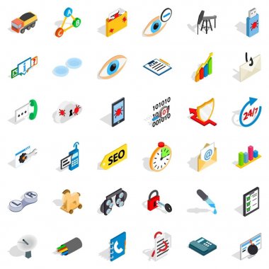 Klasör simgeleri kümesi, izometrik stili