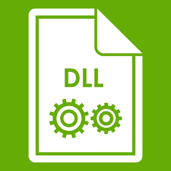 Arquivo DLL ícone verde —  Vetores de Stock
