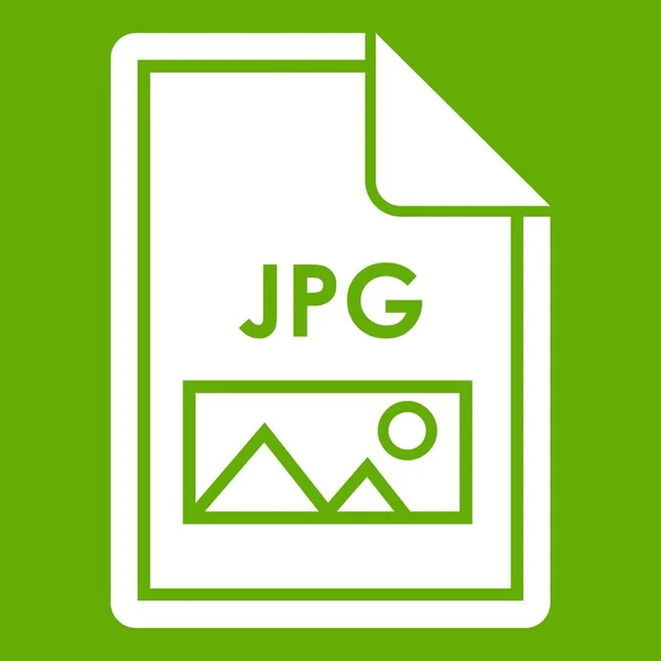 Arquivo JPG ícone verde — Vetor de Stock