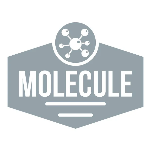 Logotipo de vida molecular, estilo gris simple — Vector de stock