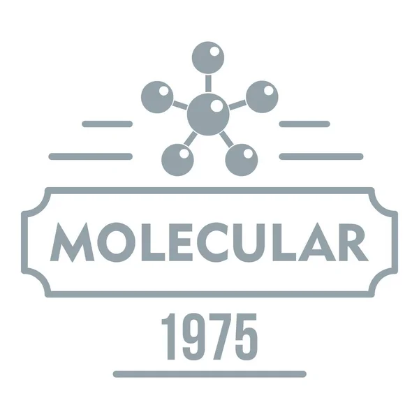 Logotipo molecular, estilo gris simple — Vector de stock