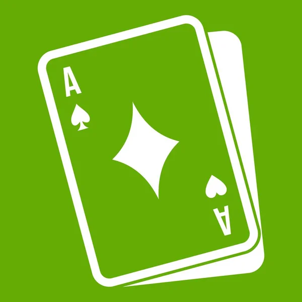Jugar icono de la tarjeta verde — Archivo Imágenes Vectoriales