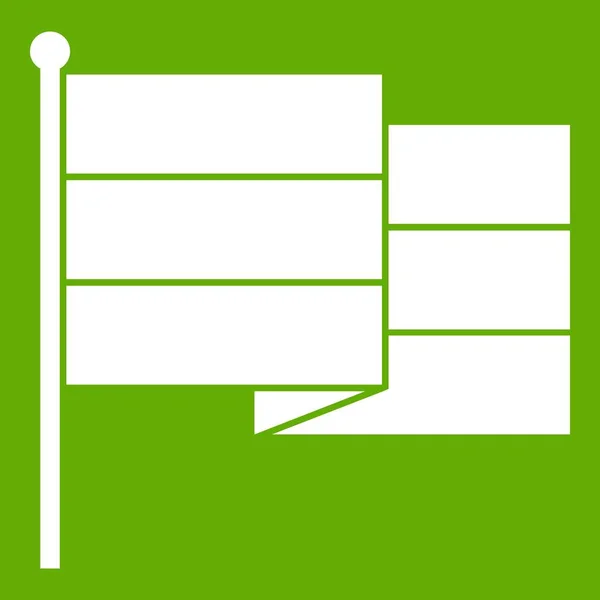 Černá vlajka ikonu zelené — Stockový vektor
