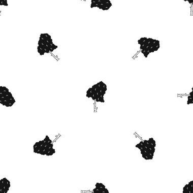 Huş desen sorunsuz siyah