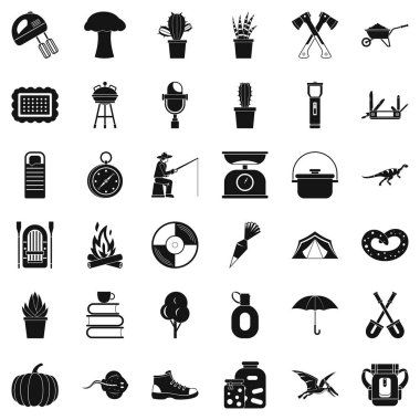 Hobi Icons set, basit tarzı