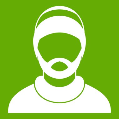 Sakallı adam avatar simge yeşil