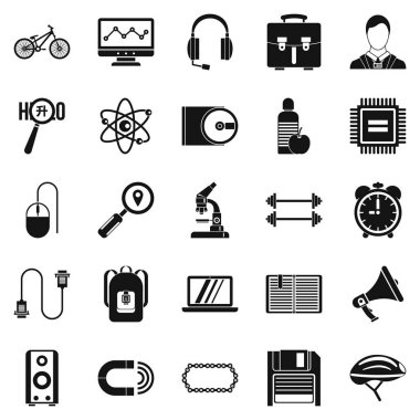 Yük Icons set, basit tarzı