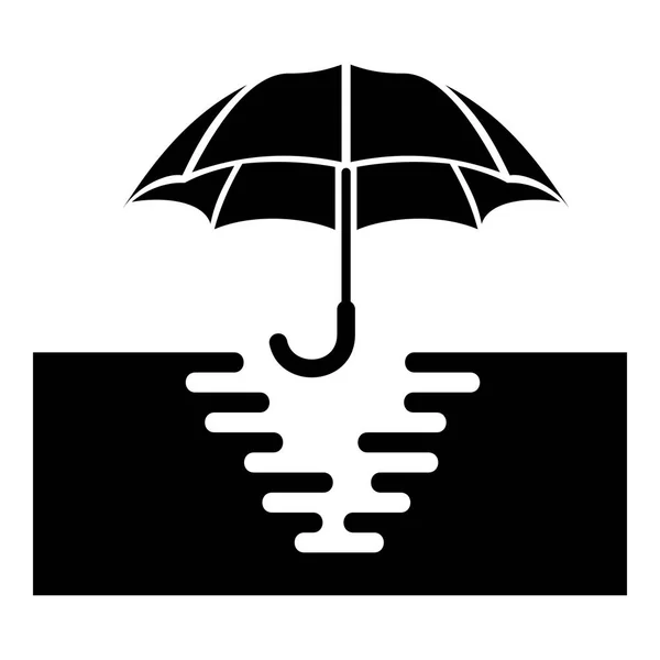 Paraply i paddel ikon, enkel stil — Stock vektor