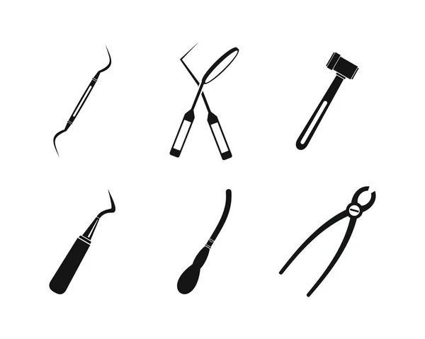 Conjunto de ícone de instrumento de cirurgia, estilo simples — Vetor de Stock