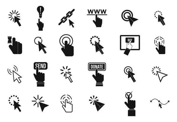 Cursor pictogrammenset, eenvoudige stijl — Stockvector