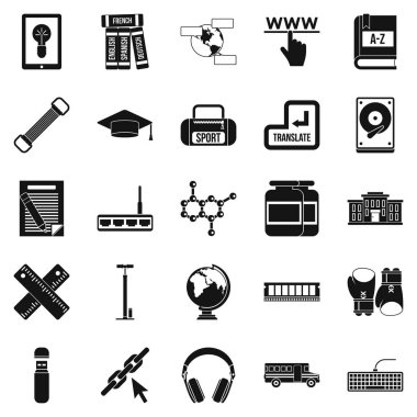 Teori Icons set, basit tarzı