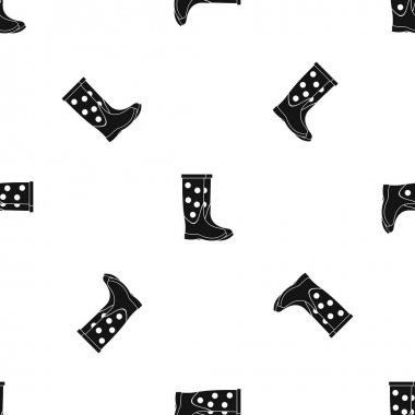 Lastik çizmeler desen sorunsuz siyah