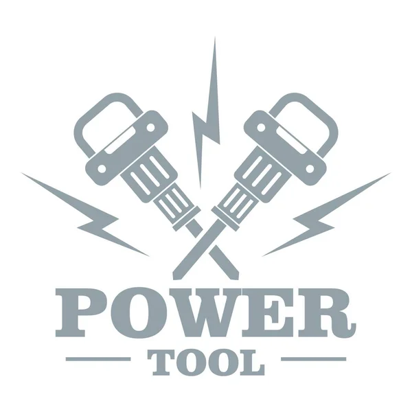 Macht hobbel logo, eenvoudige grijze stijl — Stockvector