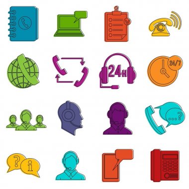 Merkezi simgeleri simgeleri doodle diye