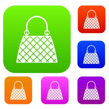 Güzel çanta renk koleksiyonu ayarla