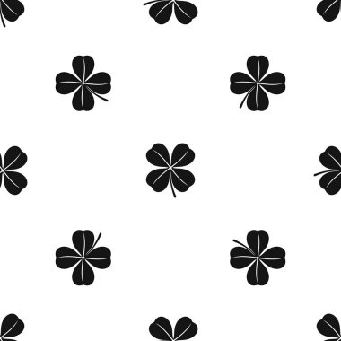 Yonca yaprağı deseni sorunsuz siyah