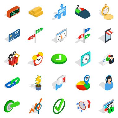 Dizin Icons set, izometrik stili