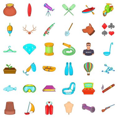 Gemi Icons set, karikatür tarzı