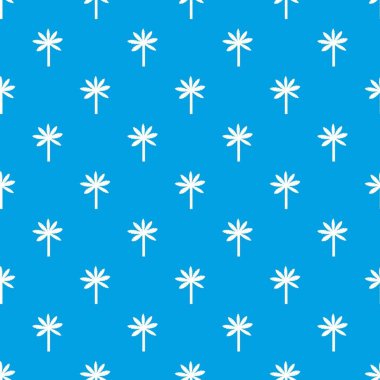 Palmiye ağacı desen kesintisiz mavi