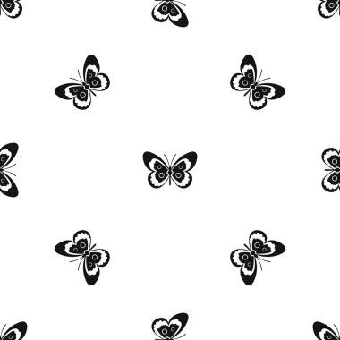 Kelebek deseni sorunsuz siyah