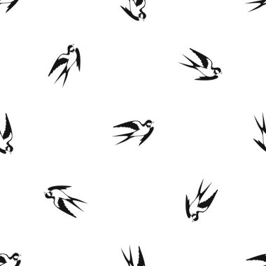 Kırlangıcı desen sorunsuz siyah