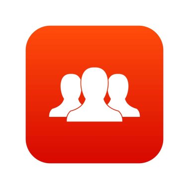 İnsanlar simgesi dijital kırmızı grup