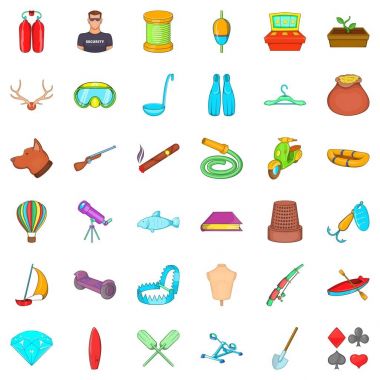 Pişirme Icons set, karikatür tarzı