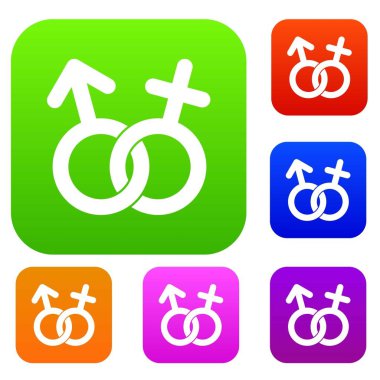 Cinsiyet sembolü renk koleksiyonu ayarla