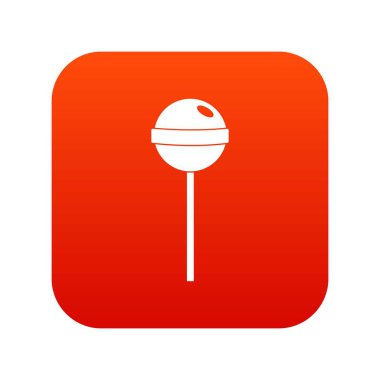 Lezzetli şeker simge dijital kırmızı