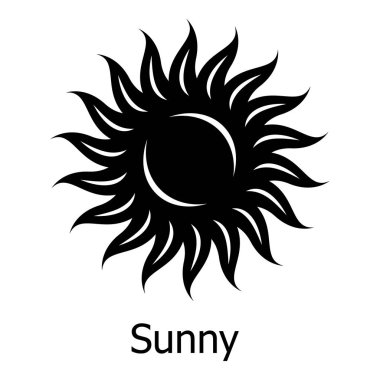 Güneşli simgesi, basit tarzı