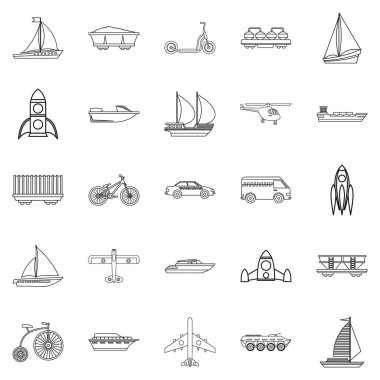 Kaldırılan taşıma simgeler kümesi, anahat stili